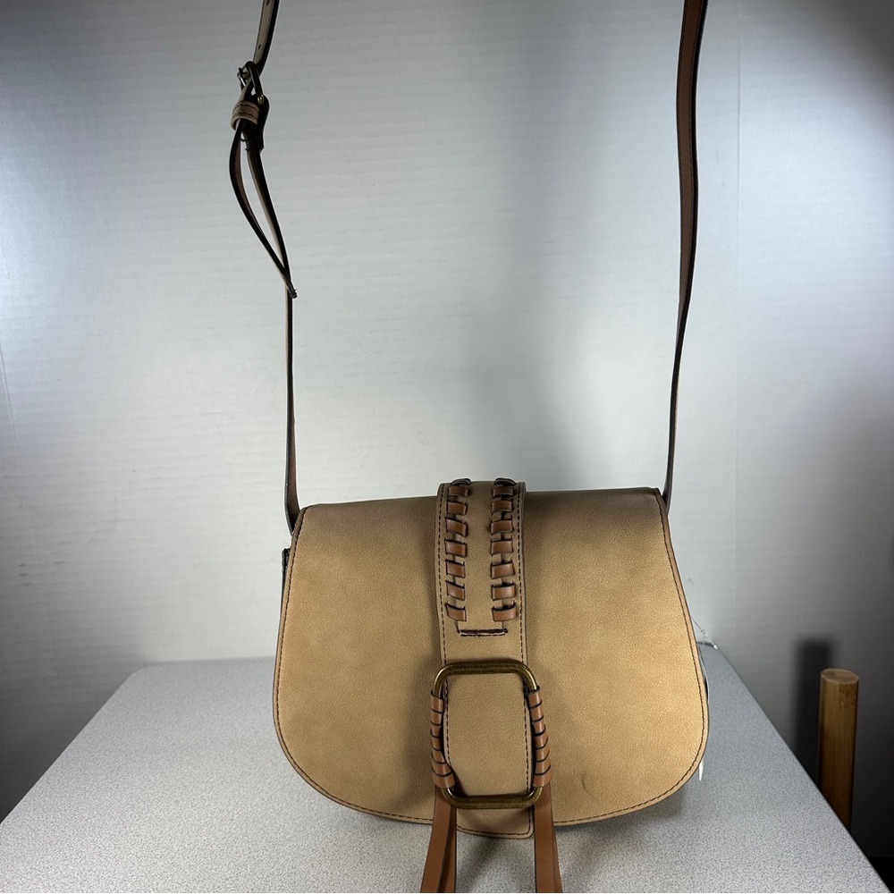 NEW‎ a.n.a Beige Crossbody Bag with Buckle Detail - Picture 3 of 12